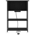 vidaXL Dulap de noapte Stejar negru 55 x 31 x 76 cm Lemn compozit