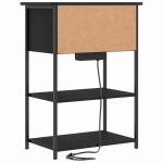 vidaXL Dulap de noapte Stejar negru 55 x 31 x 76 cm Lemn compozit