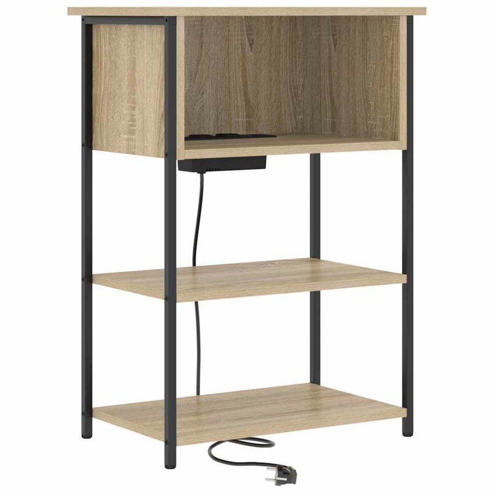 vidaXL Dulap de noapte Stejar sonoma 55 x 31 x 76 cm Lemn compozit