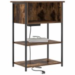 vidaXL Dulap de noapte Stejar afumat 55 x 31 x 76 cm Lemn compozit