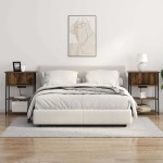 vidaXL Dulap de noapte Stejar afumat 55 x 31 x 76 cm Lemn compozit