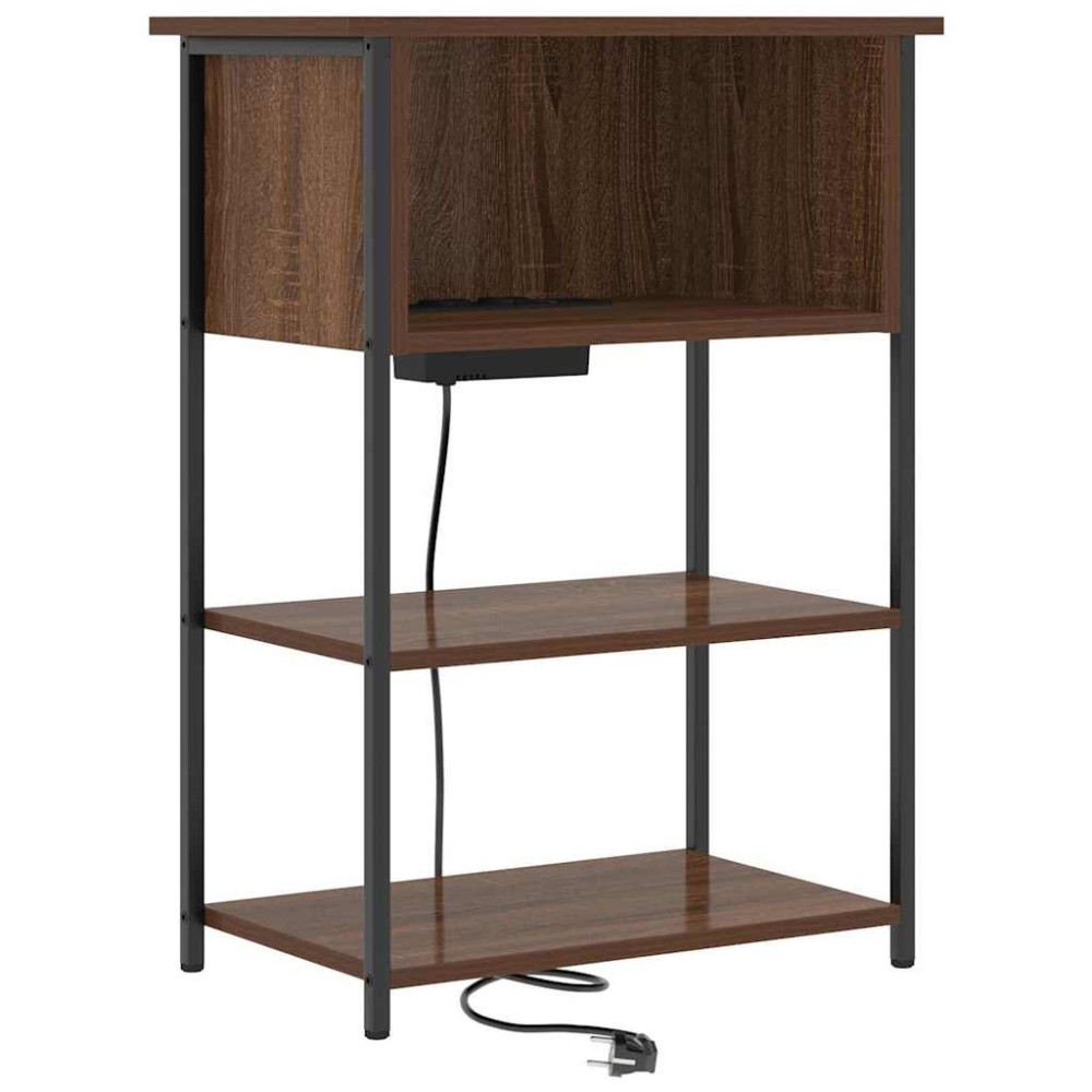 vidaXL Dulap de noapte Stejar brun 55 x 31 x 76 cm Lemn compozit