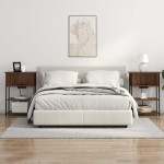 vidaXL Dulap de noapte Stejar brun 55 x 31 x 76 cm Lemn compozit