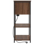vidaXL Dulap de noapte Stejar brun 55 x 31 x 76 cm Lemn compozit