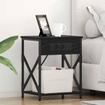 vidaXL Dulap de noapte Stejar negru 41 x 31 x 51 cm Lemn compozit vidaXL Dulap de noapte Stejar negru 41 x 31 x 51 cm Lemn compozit