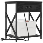 vidaXL Dulap de noapte Stejar negru 41 x 31 x 51 cm Lemn compozit vidaXL Dulap de noapte Stejar negru 41 x 31 x 51 cm Lemn compozit