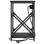 vidaXL Dulap de noapte Stejar negru 41 x 31 x 51 cm Lemn compozit vidaXL Dulap de noapte Stejar negru 41 x 31 x 51 cm Lemn compozit