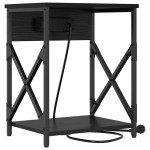 vidaXL Dulap de noapte Stejar negru 41 x 31 x 51 cm Lemn compozit vidaXL Dulap de noapte Stejar negru 41 x 31 x 51 cm Lemn compozit