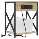 vidaXL Dulap de noapte cu sertar 2 pcs Stejar sonoma 41 x 31 x 51 cm vidaXL Dulap de noapte cu sertar 2 pcs Stejar sonoma 41 x 31 x 51 cm