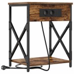 vidaXL Dulap de noapte Stejar afumat 41 x 31 x 51 cm Lemn compozit vidaXL Dulap de noapte Stejar afumat 41 x 31 x 51 cm Lemn compozit