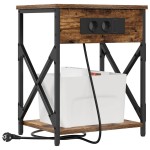 vidaXL Dulap de noapte Stejar afumat 41 x 31 x 51 cm Lemn compozit vidaXL Dulap de noapte Stejar afumat 41 x 31 x 51 cm Lemn compozit