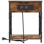 vidaXL Dulap de noapte Stejar afumat 41 x 31 x 51 cm Lemn compozit vidaXL Dulap de noapte Stejar afumat 41 x 31 x 51 cm Lemn compozit