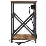 vidaXL Dulap de noapte Stejar afumat 41 x 31 x 51 cm Lemn compozit vidaXL Dulap de noapte Stejar afumat 41 x 31 x 51 cm Lemn compozit