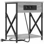 vidaXL Dulap de noapte sonoma gri 41 x 31 x 51 cm Lemn compozit vidaXL Dulap de noapte sonoma gri 41 x 31 x 51 cm Lemn compozit