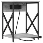 vidaXL Dulap de noapte sonoma gri 41 x 31 x 51 cm Lemn compozit vidaXL Dulap de noapte sonoma gri 41 x 31 x 51 cm Lemn compozit