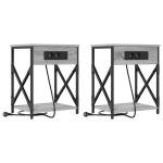 vidaXL Dulap de noapte 2 pcs sonoma gri 41 x 31 x 51 cm Lemn compozit vidaXL Dulap de noapte 2 pcs sonoma gri 41 x 31 x 51 cm Lemn compozit