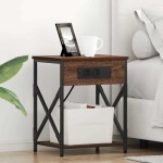 vidaXL Dulap de noapte 2 pcs Stejar brun 41 x 31 x 51 cm Lemn compozit vidaXL Dulap de noapte 2 pcs Stejar brun 41 x 31 x 51 cm Lemn compozit