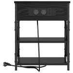 vidaXL Cabinet de noptiere cu stație de încărcare 2 pcs Stejar negru vidaXL Cabinet de noptiere cu stație de încărcare 2 pcs Stejar negru