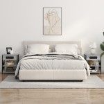 vidaXL Cabinet de noptiere cu stație de încărcare 2 pcs sonoma gri vidaXL Cabinet de noptiere cu stație de încărcare 2 pcs sonoma gri
