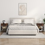 vidaXL Cabinet de noptiere cu stație de încărcare 2 pcs Stejar brun vidaXL Cabinet de noptiere cu stație de încărcare 2 pcs Stejar brun