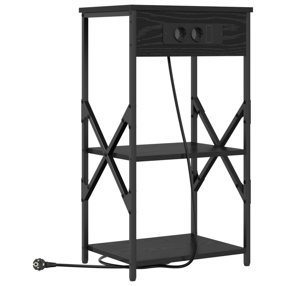 vidaXL Dulap de noapte Stejar negru 41 x 31 x 76 cm Lemn compozit