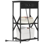 vidaXL Dulap de noapte Stejar negru 41 x 31 x 76 cm Lemn compozit vidaXL Dulap de noapte Stejar negru 41 x 31 x 76 cm Lemn compozit