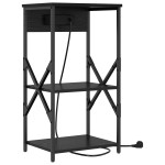 vidaXL Dulap de noapte Stejar negru 41 x 31 x 76 cm Lemn compozit vidaXL Dulap de noapte Stejar negru 41 x 31 x 76 cm Lemn compozit