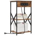 vidaXL Dulap de noapte Stejar afumat 41 x 31 x 76 cm Lemn compozit