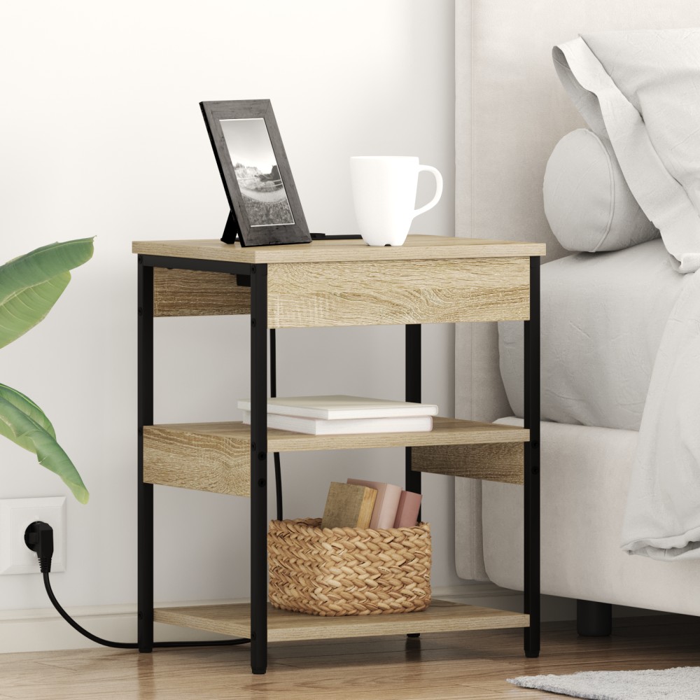 vidaXL Dulap de noapte Stejar sonoma 41 x 31 x 51 cm Lemn compozit