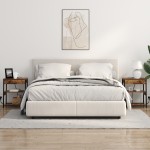 vidaXL Dulap de noapte Stejar afumat 41 x 31 x 51 cm Lemn compozit