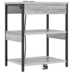 vidaXL Dulap de noapte sonoma gri 41 x 31 x 51 cm Lemn compozit vidaXL Dulap de noapte sonoma gri 41 x 31 x 51 cm Lemn compozit