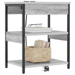 vidaXL Dulap de noapte sonoma gri 41 x 31 x 51 cm Lemn compozit vidaXL Dulap de noapte sonoma gri 41 x 31 x 51 cm Lemn compozit
