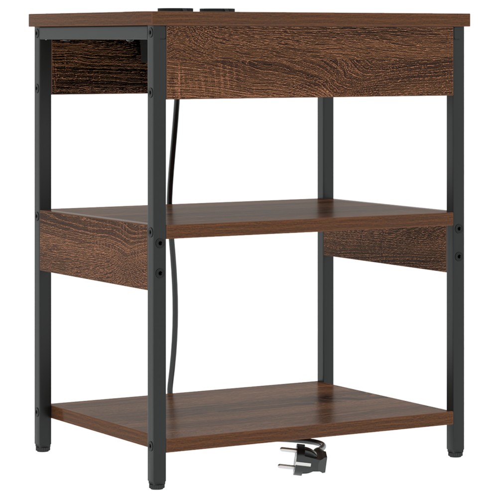 vidaXL Dulap de noapte Stejar brun 41 x 31 x 51 cm Lemn compozit