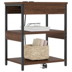 vidaXL Dulap de noapte Stejar brun 41 x 31 x 51 cm Lemn compozit vidaXL Dulap de noapte Stejar brun 41 x 31 x 51 cm Lemn compozit