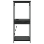 vidaXL Cabinet de noptiere cu stație de încărcare cu raft Stejar negru