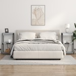 vidaXL Cabinet de noptiere cu stație de încărcare cu raft sonoma gri vidaXL Cabinet de noptiere cu stație de încărcare cu raft sonoma gri