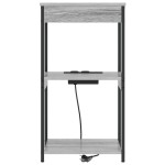 vidaXL Cabinet de noptiere cu stație de încărcare cu raft sonoma gri vidaXL Cabinet de noptiere cu stație de încărcare cu raft sonoma gri