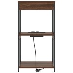 vidaXL Cabinet de noptiere cu stație de încărcare cu raft Stejar brun vidaXL Cabinet de noptiere cu stație de încărcare cu raft Stejar brun