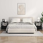 vidaXL Dulap de noapte Stejar negru 41.5 x 40.5 x 55 cm Lemn compozit