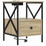 vidaXL Dulap de noapte 2 pcs Stejar sonoma 41.5 x 40.5 x 55 cm