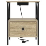 vidaXL Dulap de noapte 2 pcs Stejar sonoma 41.5 x 40.5 x 55 cm
