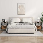 vidaXL Dulap de noapte Stejar afumat 41.5 x 40.5 x 55 cm Lemn compozit