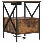 vidaXL Dulap de noapte 2 pcs Stejar afumat 41.5 x 40.5 x 55 cm vidaXL Dulap de noapte 2 pcs Stejar afumat 41.5 x 40.5 x 55 cm