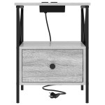vidaXL Dulap de noapte sonoma gri 41.5 x 40.5 x 55 cm Lemn compozit vidaXL Dulap de noapte sonoma gri 41.5 x 40.5 x 55 cm Lemn compozit