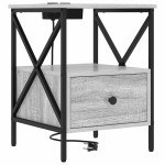 vidaXL Dulap de noapte cu sertar 2 pcs sonoma gri 41.5 x 40.5 x 55 cm vidaXL Dulap de noapte cu sertar 2 pcs sonoma gri 41.5 x 40.5 x 55 cm