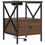 vidaXL Dulap de noapte Stejar brun 41.5 x 40.5 x 55 cm Lemn compozit vidaXL Dulap de noapte Stejar brun 41.5 x 40.5 x 55 cm Lemn compozit