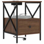 vidaXL Dulap de noapte Stejar brun 41.5 x 40.5 x 55 cm Lemn compozit vidaXL Dulap de noapte Stejar brun 41.5 x 40.5 x 55 cm Lemn compozit