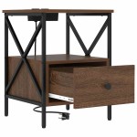 vidaXL Dulap de noapte Stejar brun 41.5 x 40.5 x 55 cm Lemn compozit vidaXL Dulap de noapte Stejar brun 41.5 x 40.5 x 55 cm Lemn compozit