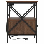 vidaXL Dulap de noapte Stejar brun 41.5 x 40.5 x 55 cm Lemn compozit vidaXL Dulap de noapte Stejar brun 41.5 x 40.5 x 55 cm Lemn compozit