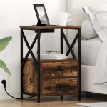 vidaXL Dulap de noapte Stejar fumuriu 40 x 31 x 60 cm Lemn compozit